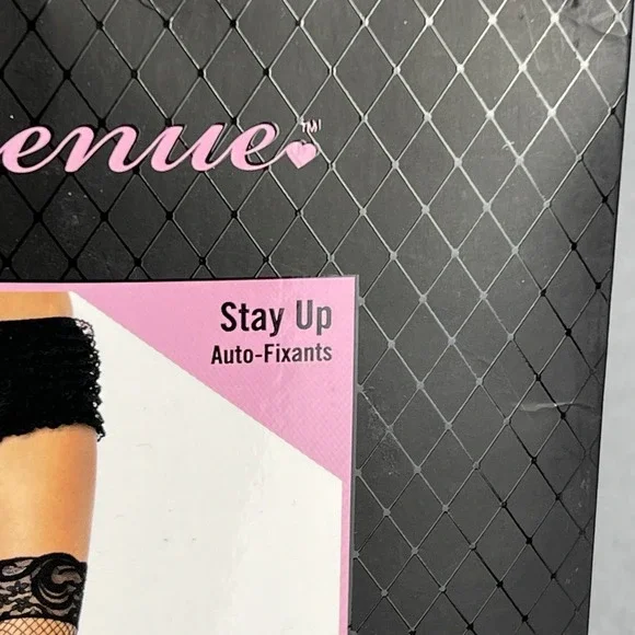 Leg Avenue One Size Black Fishnets Style 9122‎ Halloween Costume Silicone Lace - Picture 8 of 9